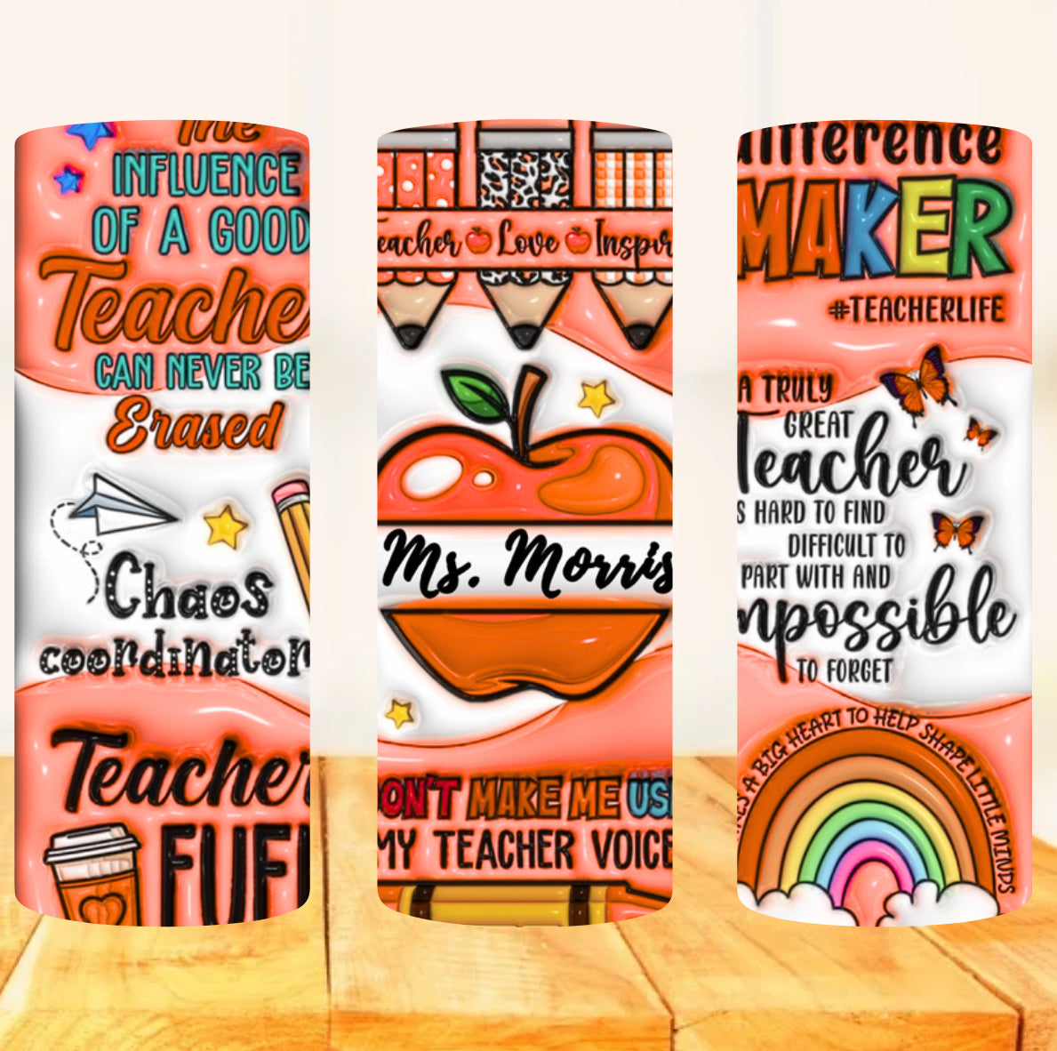 Teacher Theme Tumblers 20oz