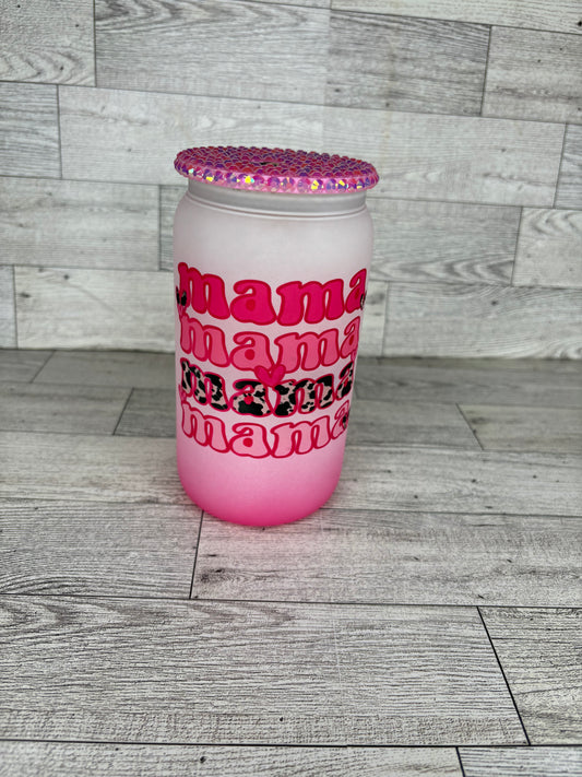 16oz Ombré Colored Glass Tumbler