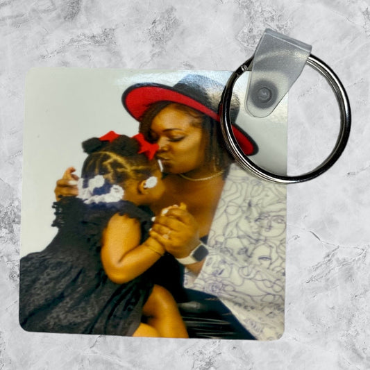 Personalized Double-Sided Photo Keychain